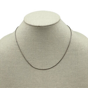 Silver Plated Snake Chain Necklace 18" Lobster Clasp Simple Layering Jewelry